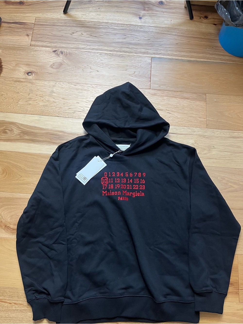 Maison Martin Margiela digital number hoodie